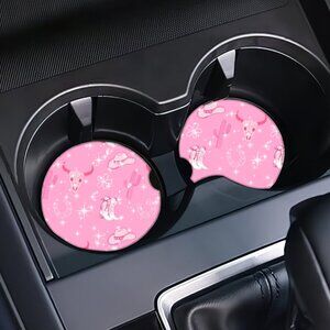 Pink Cowgirl Car Coasters